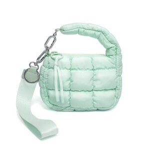 Women's Cute Mini Quilted Wristlet Gift Pouch Puffer Evening Bag